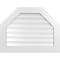 Ekena Millwork Octagonal Top Surface Mount PVC Gable Vent: Functional, w/ 3-1/2"W x 1"P Standard Frame, 34"W x 26"H GVPOT34X2601SF - alternate 1